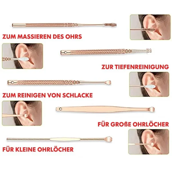 Ohrstäbchen aus Edelstahl (6 Sets) - Image 7