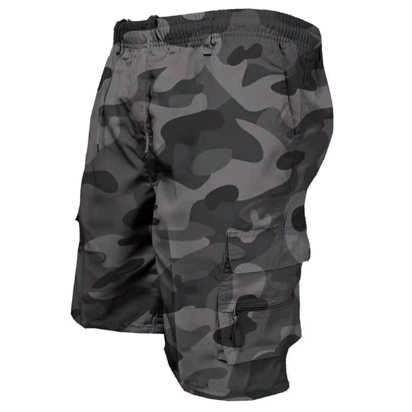 Zipper Pockets Hiking Athletic Running Shorts - Image 3