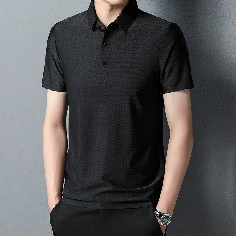 Men's Solid Colour Fashion Polo Shirt - Image 2