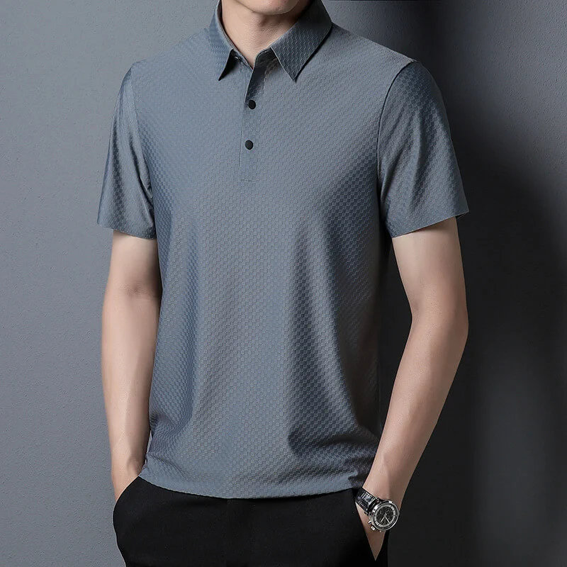 Men's Solid Colour Fashion Polo Shirt - Image 3