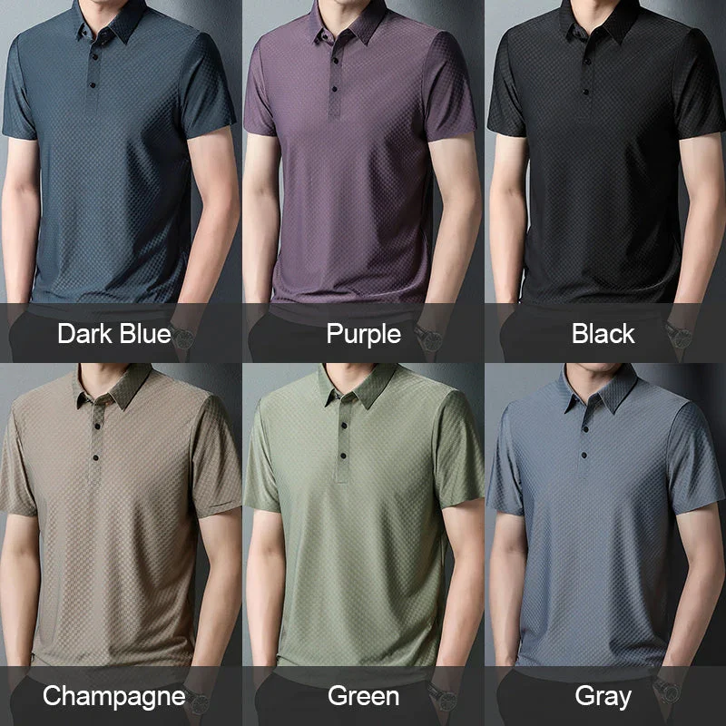 Men's Solid Colour Fashion Polo Shirt - Image 4