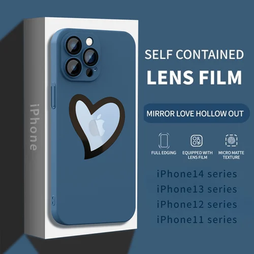 Love heart hollowed out phone case