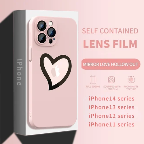 Love heart hollowed out phone case - Image 8