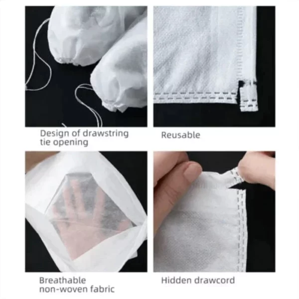 Reusable Drawstring Shoe Storage Bags - Image 4