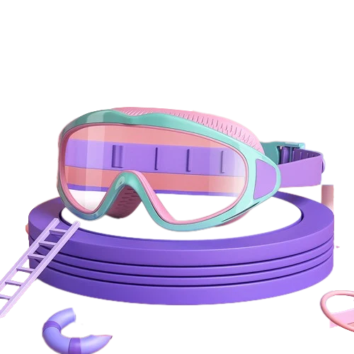 HD children's large frame waterproof and anti-fog swimming goggles - Image 2