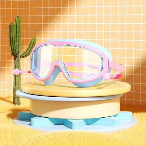 HD children's large frame waterproof and anti-fog swimming goggles - Image 14