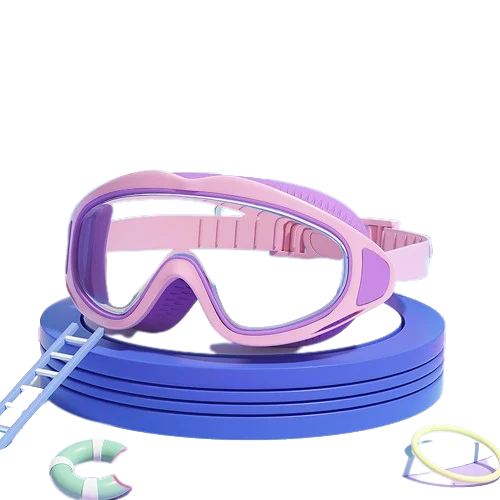 HD children's large frame waterproof and anti-fog swimming goggles - Image 9