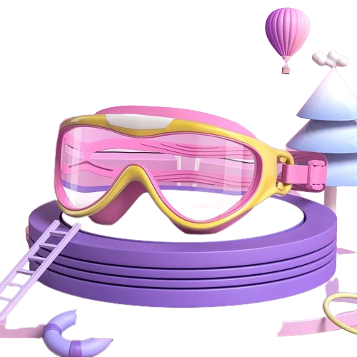 HD childrens large frame waterproof and anti-fog swimming goggles