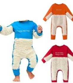 Funny Baby Mop Onesie