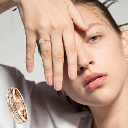 VIKANDA Signature Thermogenic Moissanite Spinner Ring - Image 3