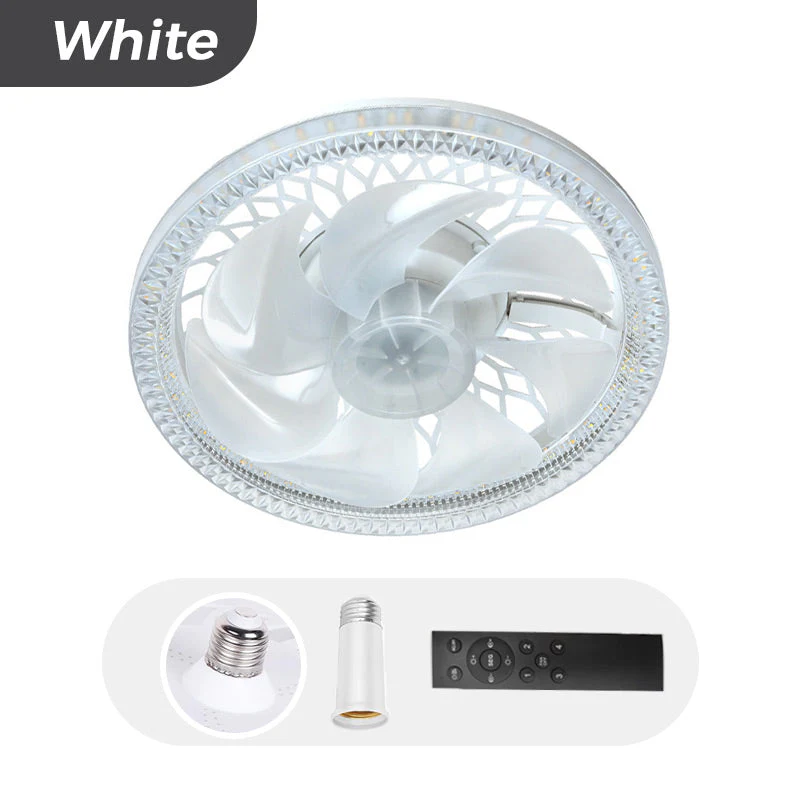2-in-1 Quiet Adjustable Fan Light with Remote Control for Bedroom - Image 3