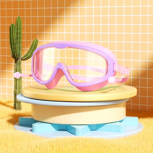 HD children's large frame waterproof and anti-fog swimming goggles - Image 3