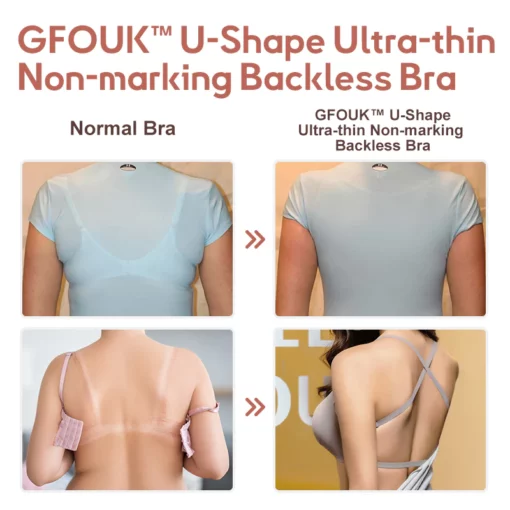 GFOUK™ U-Shape Ultra-Thin Non-Marking Backless Bra - Image 5
