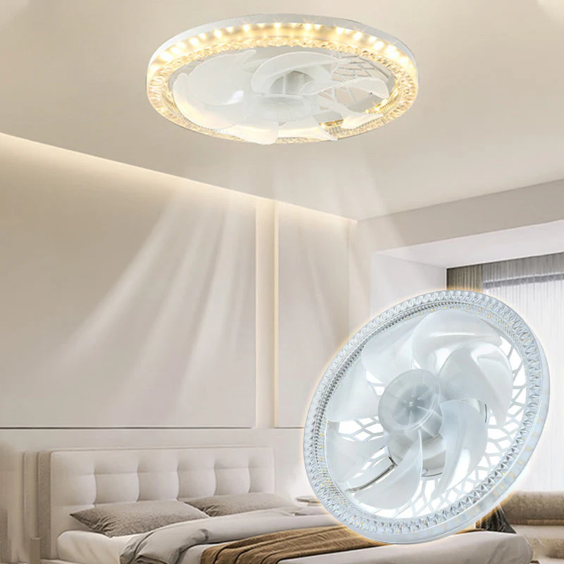 2-in-1 Quiet Adjustable Fan Light with Remote Control for Bedroom - Image 2