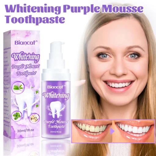 Biancat™ Whitening Purple Mousse Toothpaste