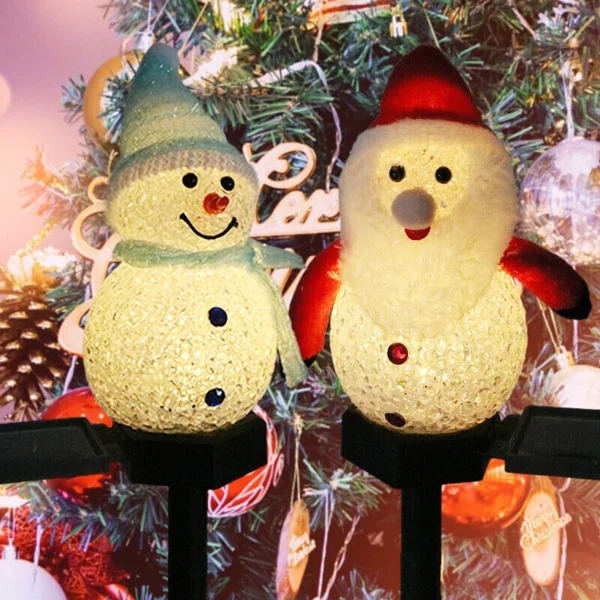 Waterproof Solar Snowman Lamp - Image 2