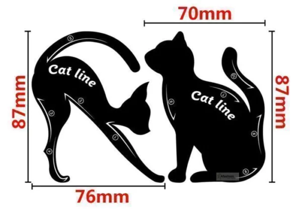 Cat Eyeliner Stencil - Image 2