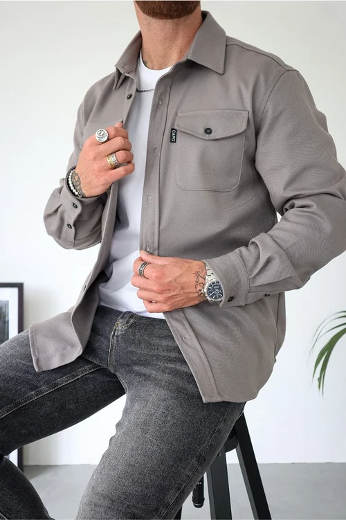 Button Down Shirt Jacket - Image 17