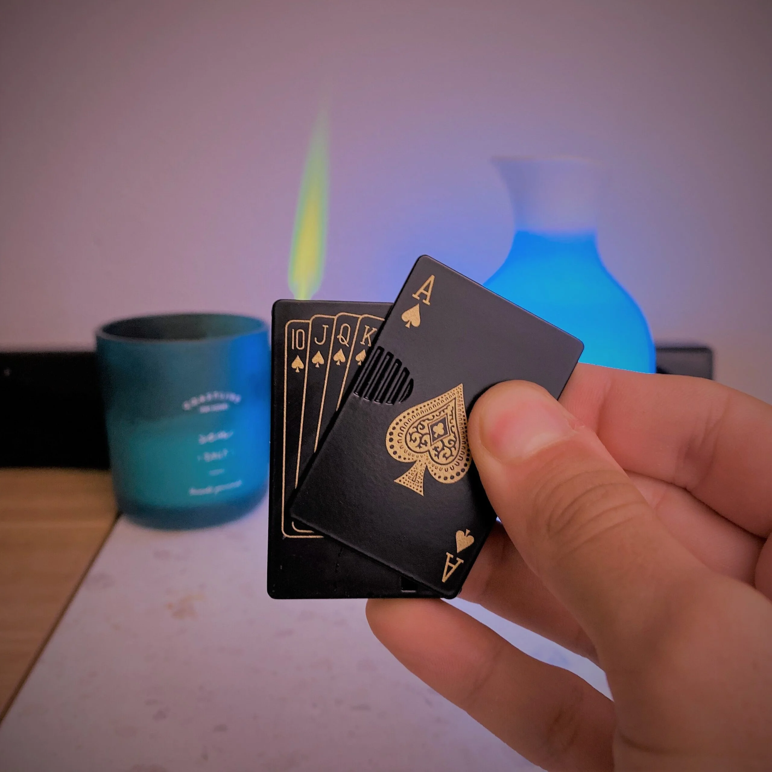 ♠Lucky Black Poker Windproof Lighter - Image 5