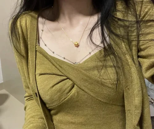 Crystal rhinestone beads body chain - Image 3