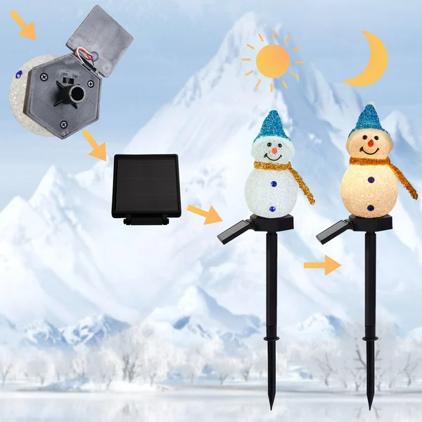 Waterproof Solar Snowman Lamp - Image 5