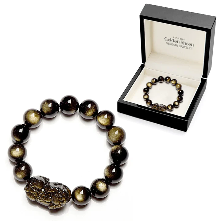 flysmus™ Feng Shui Golden Sheen Obsidian Bracelet - Image 3