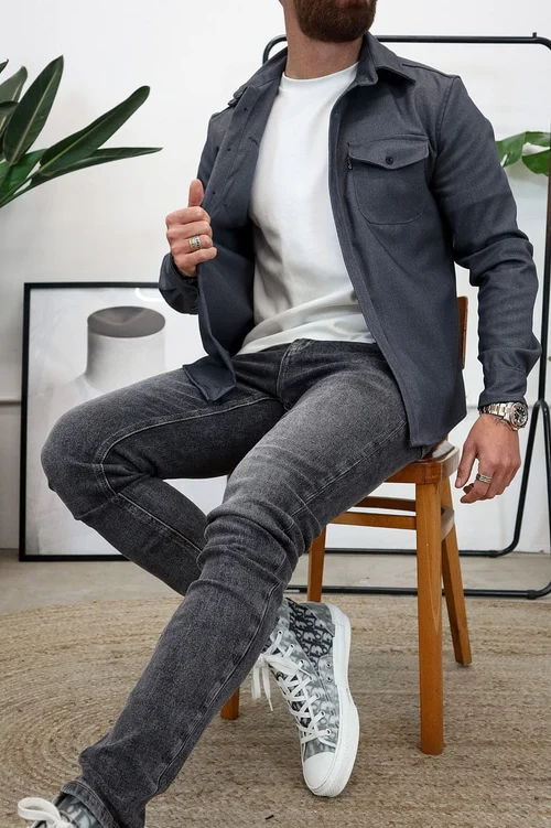 Button Down Shirt Jacket - Image 9