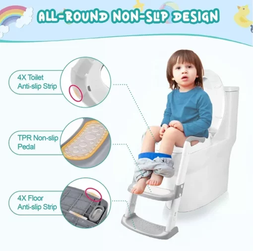 2023 New Potty Training Toilet Seat for Kids With Step Stool Ladder