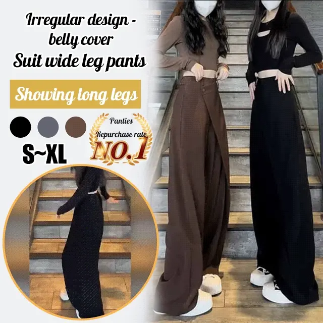 Lrregular Splicing Drape Suit Pants