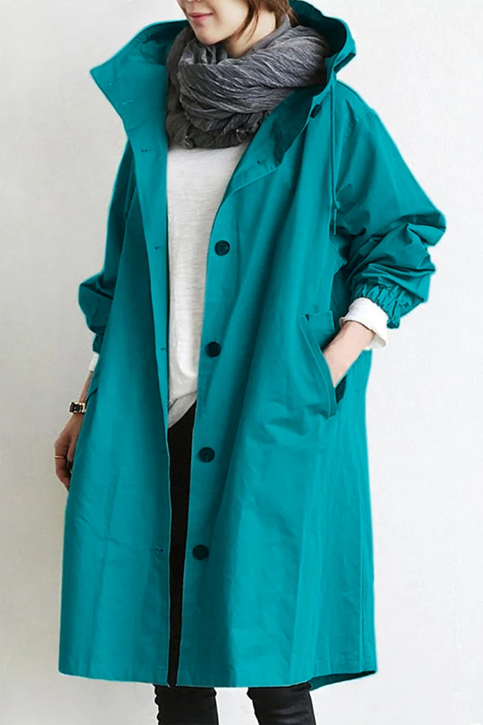 Hooded Trench Coat - Image 13