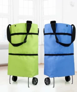 Foldable trolley shopping bag