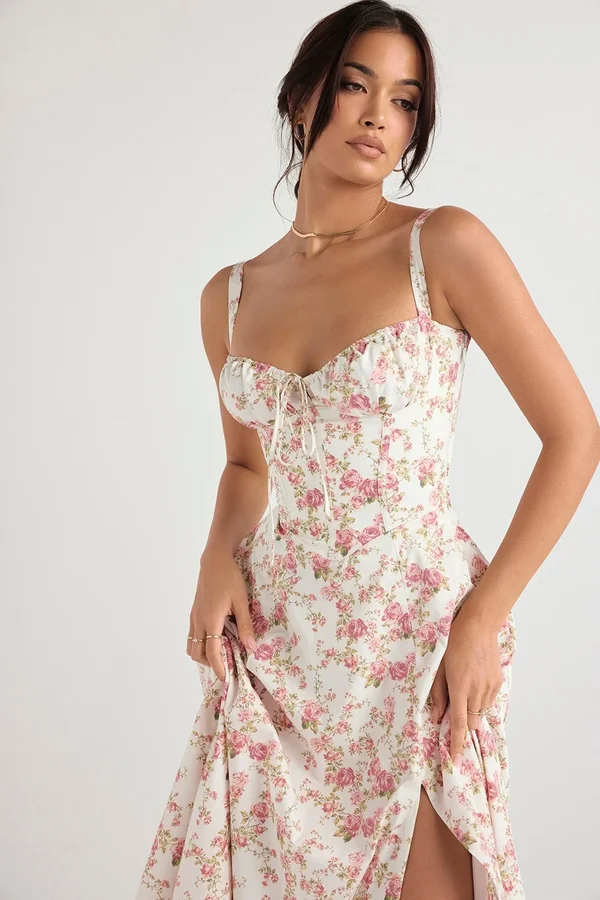 👠👙Comfortable Beauty-No underwire-Print Bustier Sundress - Image 19