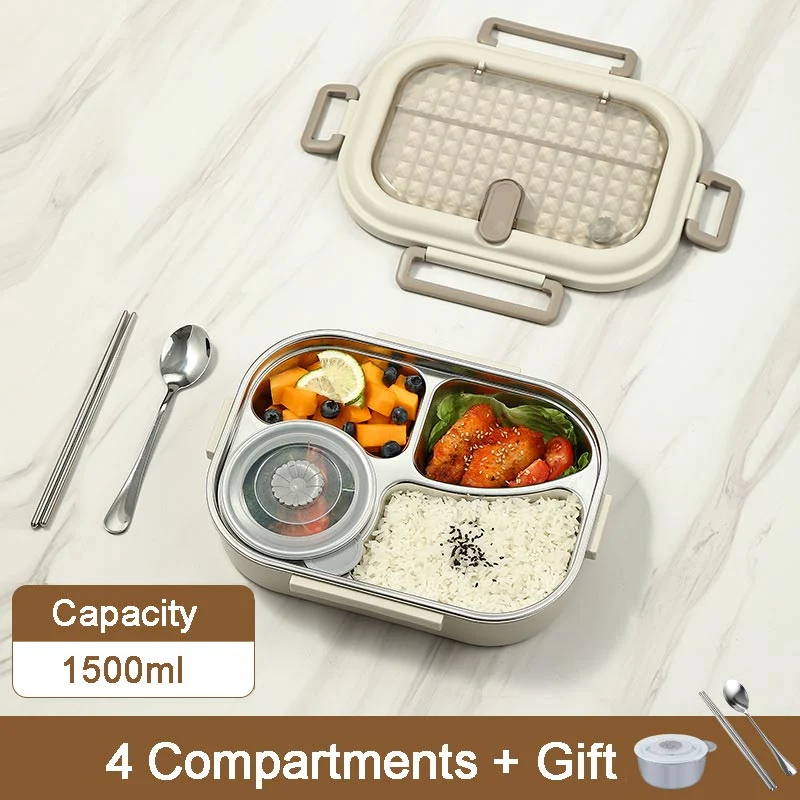 Microwaveable Stainless Steel Insulated Bento Box - Image 2