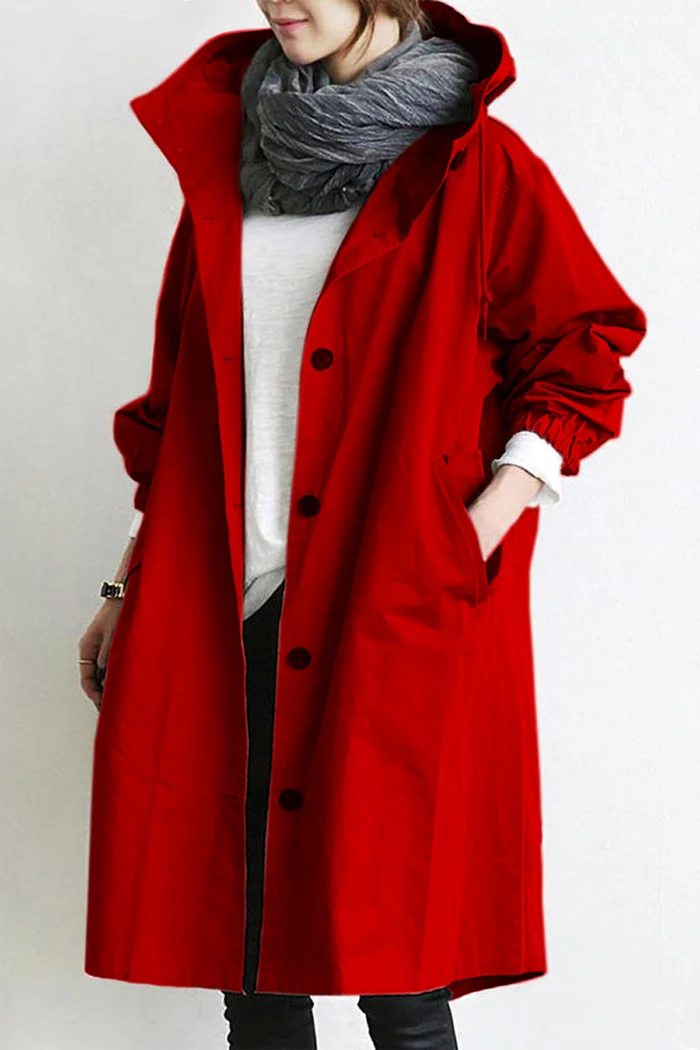 Hooded Trench Coat - Image 11