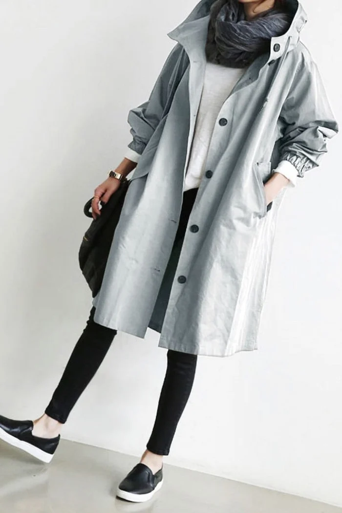 Hooded Trench Coat
