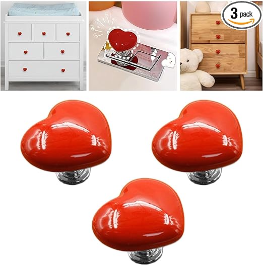 Love Heart Shaped Toilet Tank Button - Image 8