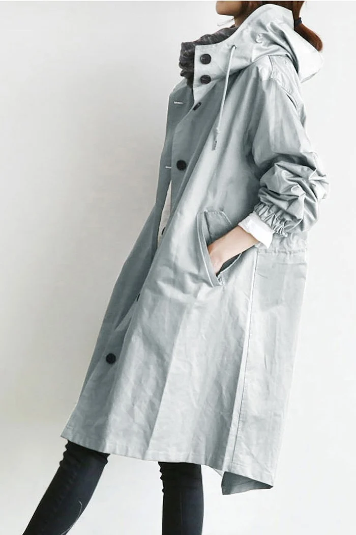 Hooded Trench Coat - Image 7