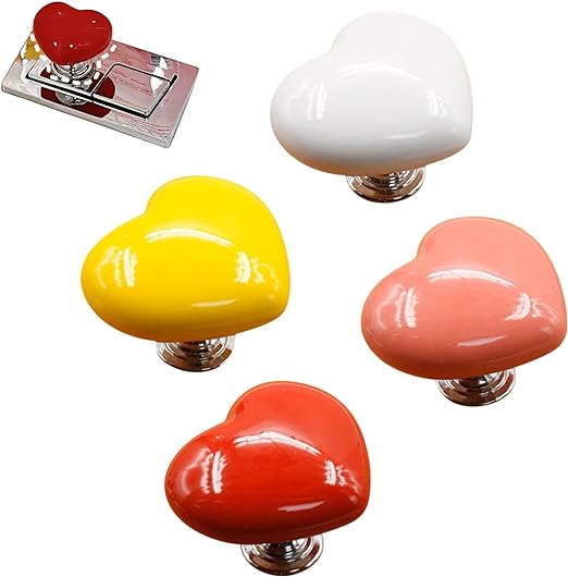 Love Heart Shaped Toilet Tank Button - Image 7