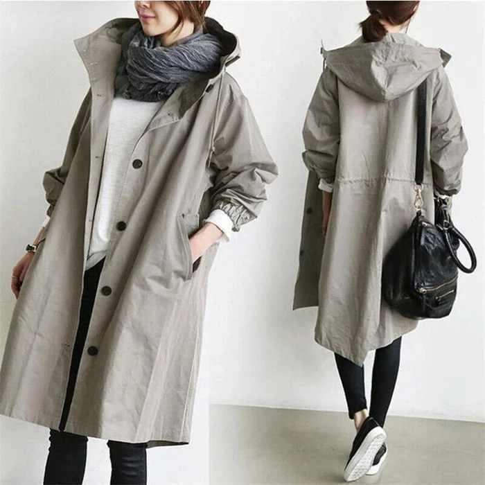 Hooded Trench Coat - Image 10