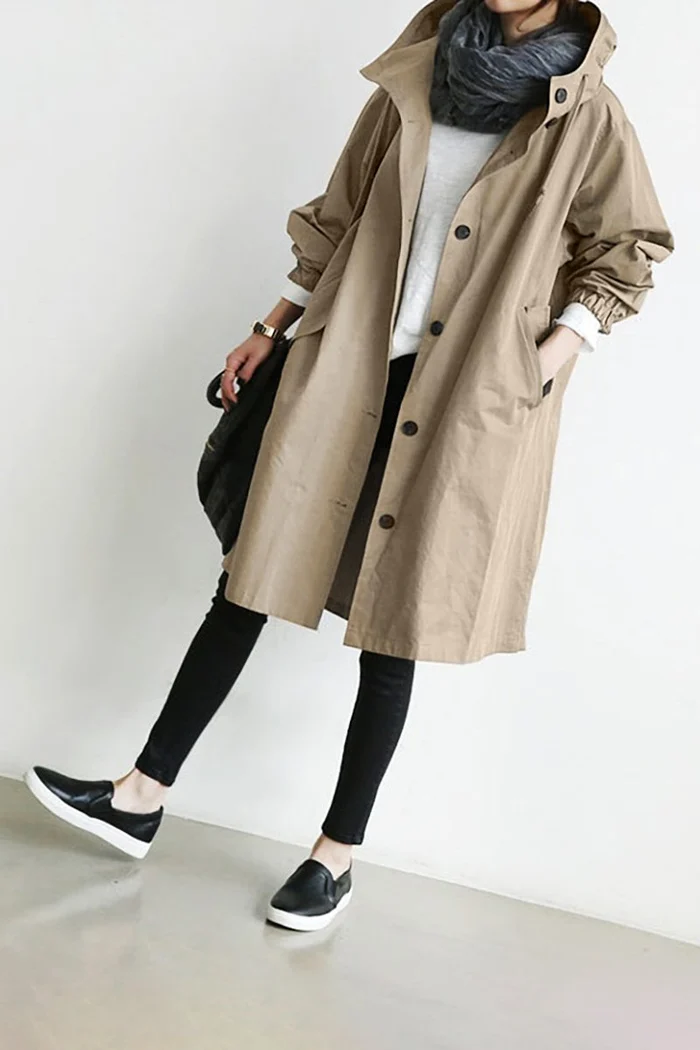 Hooded Trench Coat - Image 2