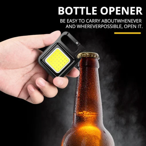 Seurico™ Portable Flashlight Keychain Mini LED Light Glare COB USB Charging - Image 2