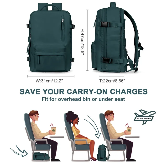 Women Large Travel Backpack Waterproof Hiking Rucksack - Image 9