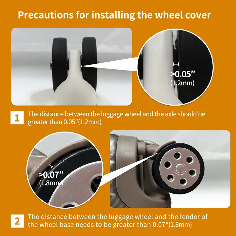 8 Pcs Luggage Compartment Wheel Protection Cover - Image 9
