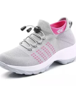 Casual Flyknit elevator sports shoes for women