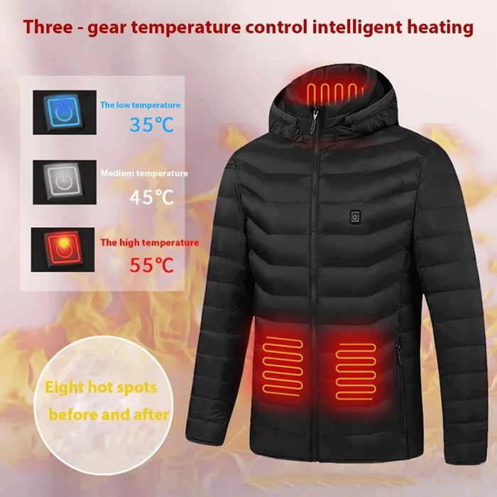 Unisex Heated Down Jacket - Image 5
