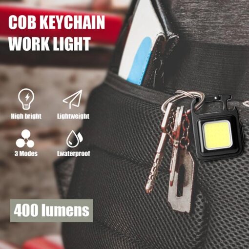 Seurico™ Portable Flashlight Keychain Mini LED Light Glare COB USB Charging - Image 5