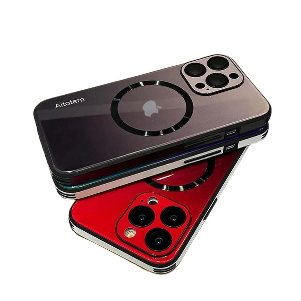 Gradient Magnetic Glass Protective Case For iPhone - Image 8