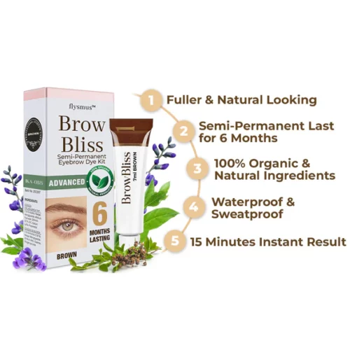 flysmus™ BrowBliss Semi-Permanent Eyebrow Tinting Kit - Image 5