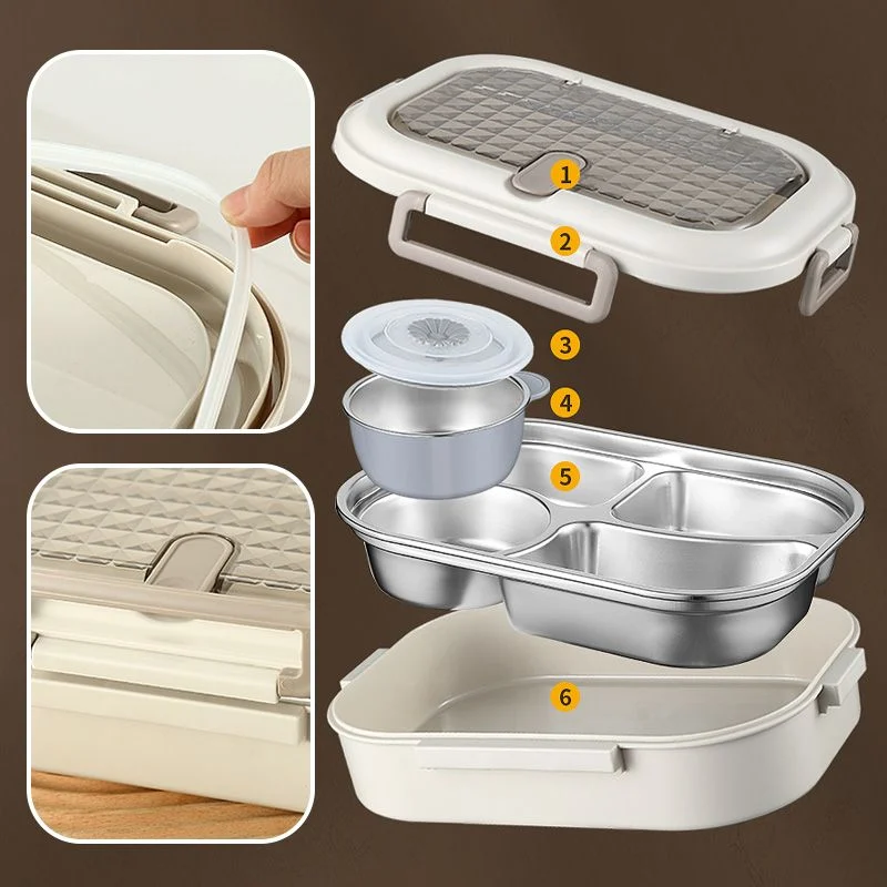 Microwaveable Stainless Steel Insulated Bento Box - Image 6