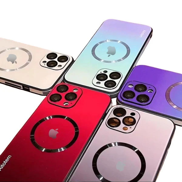 Gradient Magnetic Glass Protective Case For iPhone - Image 4